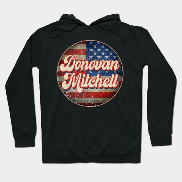 American Flag Sports Mitchell Proud Name Basketball Hoodie by bright girl waving